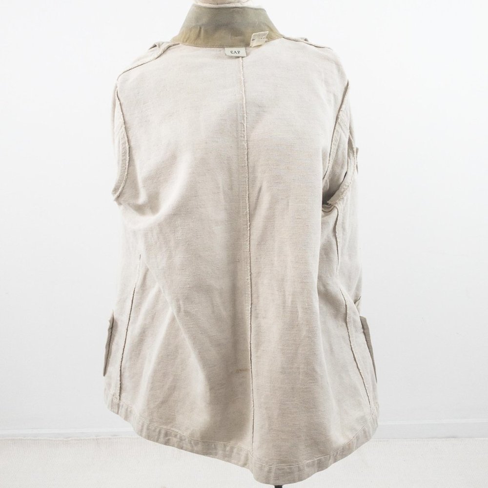Vintage 90s GAP M Field Utility Jacket Natural - Picture 12 of 14